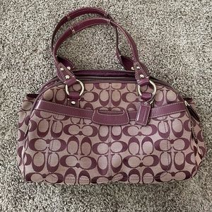 Coach Purple Purse from the Signature Collection